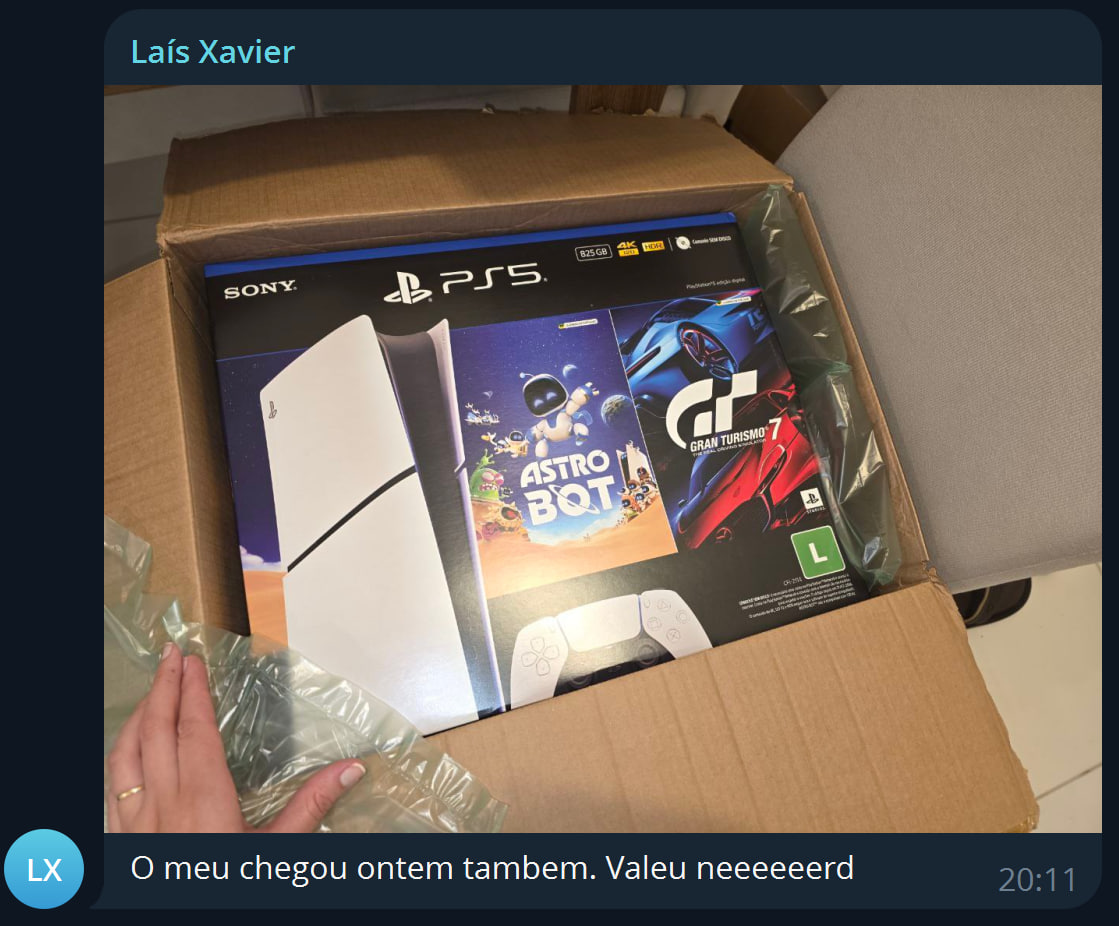 Laís Xavier agradecendo